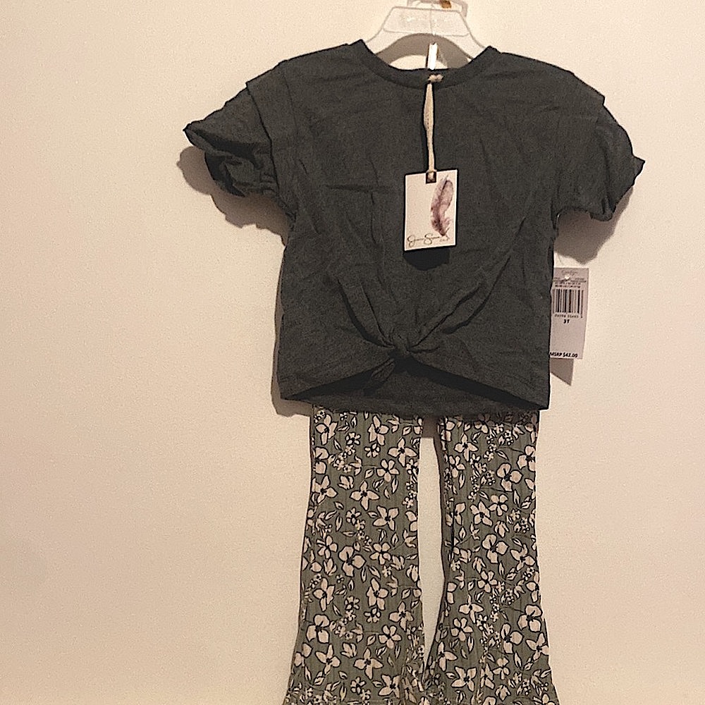 Twist top flare pant set